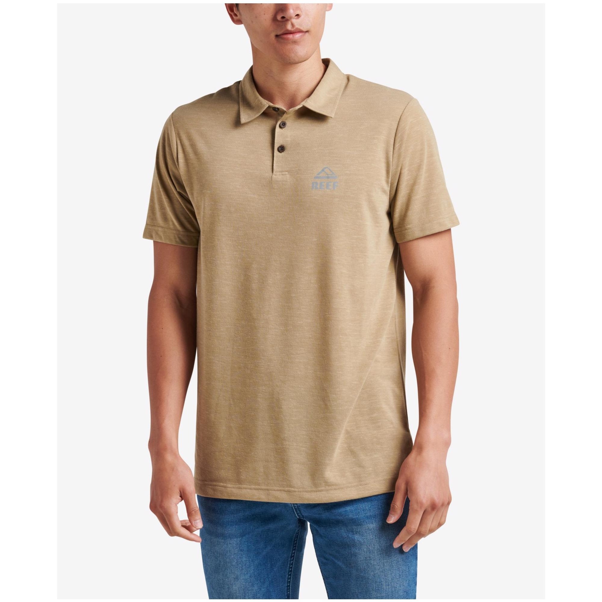 Reef Mens Piston Tech Polo Shirt, Green, X-Large